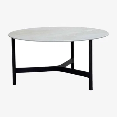 Barker and Stonehouse Cane Line Twist Large Base Coffee Table & Top 90cm, Round | Barker & Stonehouse