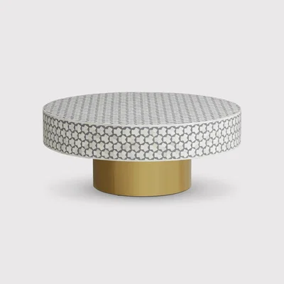 Barker and Stonehouse Afia Round Coffee Table 100cm, Round, Grey | Barker & Stonehouse