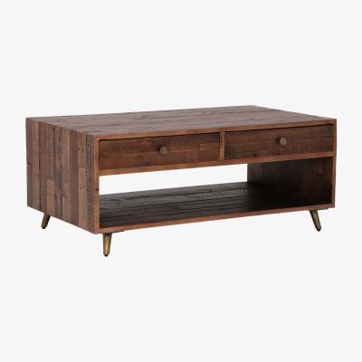 Barker and Stonehouse Modi Coffee Table With 2 Long Drawers & Shelf, Brown | Barker & Stonehouse