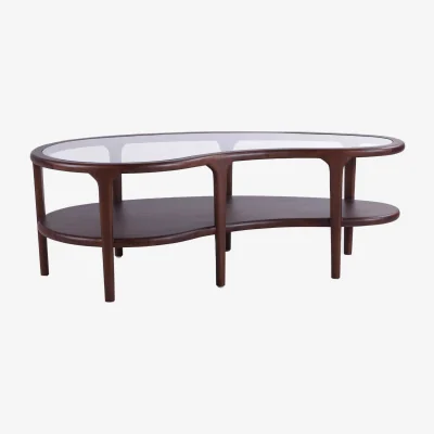 Barker and Stonehouse Meeru Wood Coffee Table 122x65x43.5 cm, Round, Brown | Barker & Stonehouse