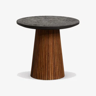 Barker and Stonehouse Trinidad Small Round Coffee Table, Round, Brown Wood | Barker & Stonehouse