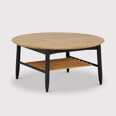 Barker and Stonehouse Ercol Monza Round Coffee Table, Round, Brown | Barker & Stonehouse