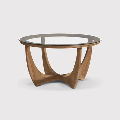 Barker and Stonehouse Yves Coffee Table, Round, Brown | Barker & Stonehouse