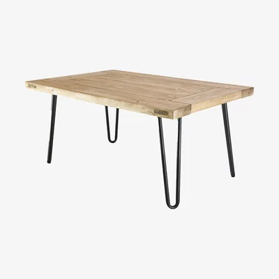 Bombinate.com Brown Coffee Table Village Door Black Legs FCT0010