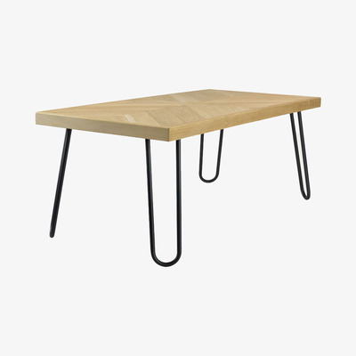 Bombinate.com Light Brown Coffee Table Zig-Zag V-I FCT0290