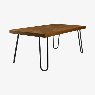 Bombinate.com Brown Coffee Table Zig-Zag V-II FCT0301