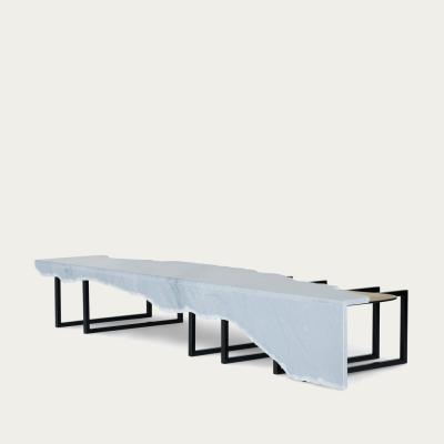 Bombinate.com Bardiglio Marble/Black Aire Coffee Table
