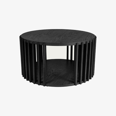 Bombinate.com Oak/Black Drum Coffee Table
