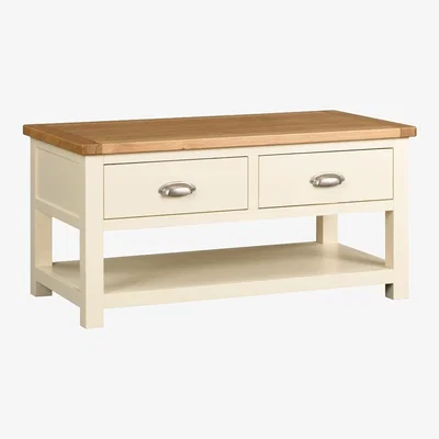 The Cotswold Company Sussex Cotswold Cream Coffee Table With Drawers