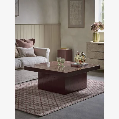 Cox and Cox Tiled Coffee Table - Cherry