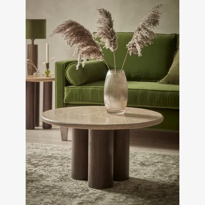 Cox and Cox Travertine Coffee Table