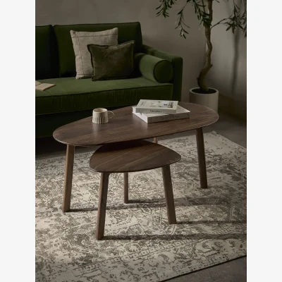Cox and Cox Walnut nesting Coffee Tables
