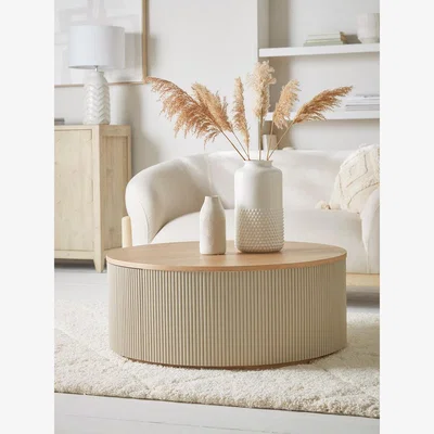 Cox and Cox Round Fluted Coffee Table