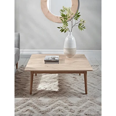 Cox and Cox Chevron Oak Coffee Table