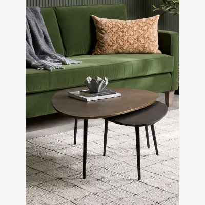 Cox and Cox Two Cast Metal Nesting Coffee Tables