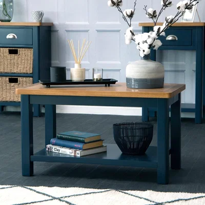 Chiltern Oak Furniture Rutland Blue Painted Oak Small Coffee Table