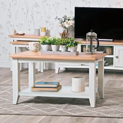 Chiltern Oak Furniture Gloucester White Painted Small Coffee Table