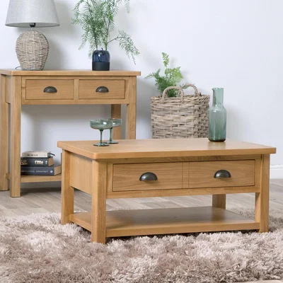 Chiltern Oak Furniture Rutland Oak Large Coffee Table