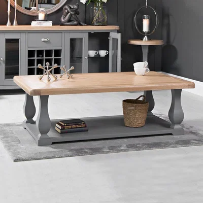 Chiltern Oak Furniture Dorset Storm Grey Painted Oak Large Coffee Table
