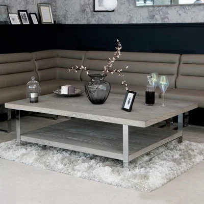 Chiltern Oak Furniture Milan Chrome & Oak Large Coffee Table