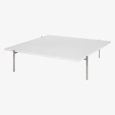 The Conran Shop PK61 Coffee Table Brushed Steel & White Marble