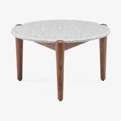 The Conran Shop Exclusive Sidekicks Coffee Table in Grey Terrazzo & Danish Oiled Walnut