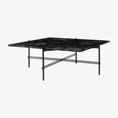 The Conran Shop TS Square Coffee Table in Black Marquina Marble & Black 105cm