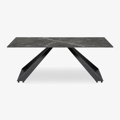 Cult Furniture Malton Rectangle Coffee Table, Sintered Stone & Black