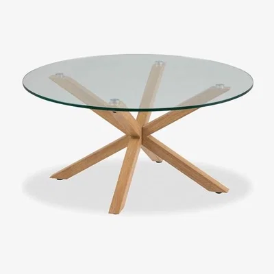 Cult Furniture Heaven Coffee Table, Glass & Oak