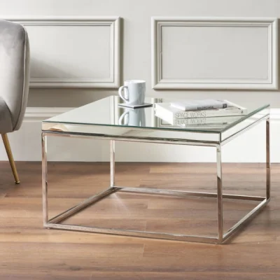 Dunelm Return - Elysee Square Coffee Table, Mirrored Glass