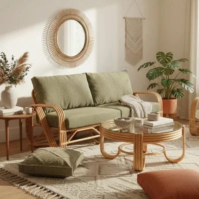 Dunelm Desser Pretzel Rattan Coffee Table