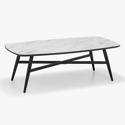 Dunelm Caruso Marble Effect Coffee Table White