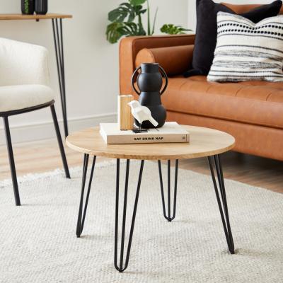 Dunelm Bella Oak Effect Compact Round Coffee Table Light Oak