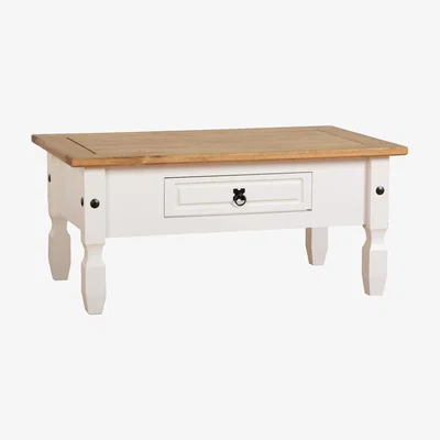 Dunelm Corona White Coffee Table Brown
