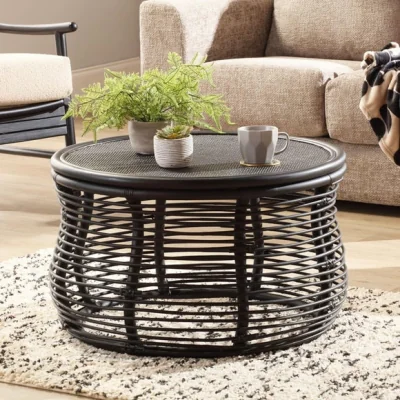 Dunelm Desser Royal Round Rattan Coffee Table