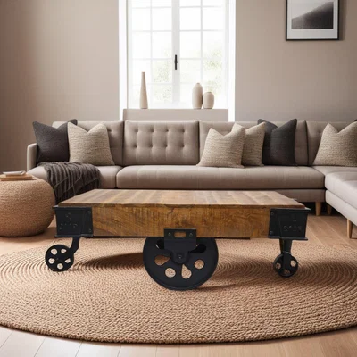 Dunelm Indus Valley Railway Cart Coffee Table