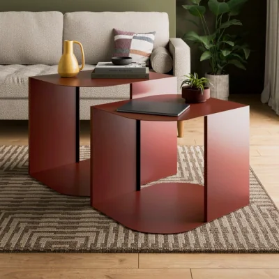 Dunelm Edwin Metal Nesting Coffee Tables