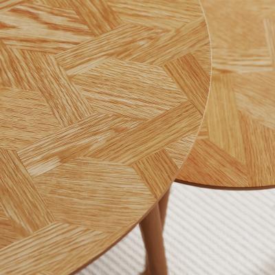 Dunelm Farris Nest of Coffee Tables Light Oak