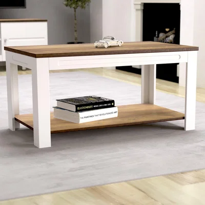 Dunelm White Sands Coffee Table White/Brown