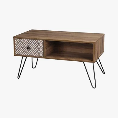 Dunelm Casablanca Coffee Table Dark Wood (Brown)