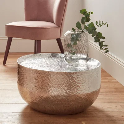 Dunelm Pacific Sangli Alu Coffee Table Silver