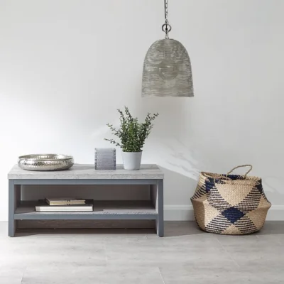 Dunelm Return - Boston Open Shelf Coffee Table, Grey