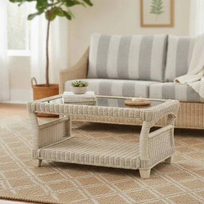Dunelm Desser Dijon Rattan Coffee Table
