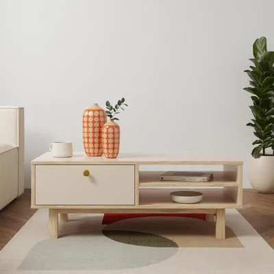Dunelm Iver Coffee Table Cream