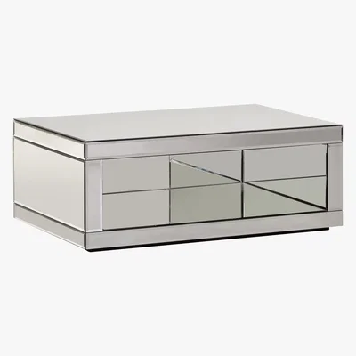 Dunelm Venetian Mirrored Coffee Table Silver (Grey)