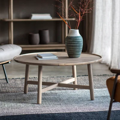 Dunelm Kalia Round Coffee Table Grey
