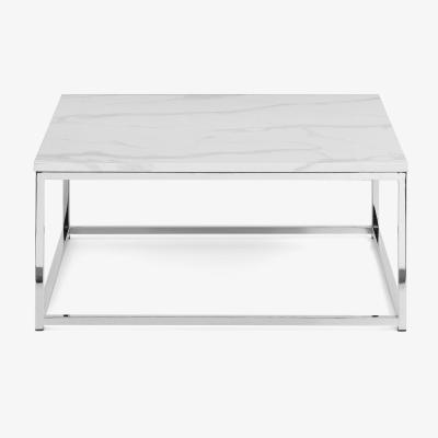 Dunelm Scala Marble Effect White Coffee Table White