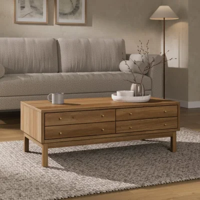 Dunelm Edgar Coffee Table, Oak Effect