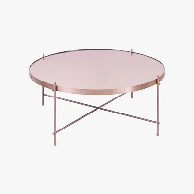 Dunelm Oakland Circular Copper Coffee Table - Copper Copper