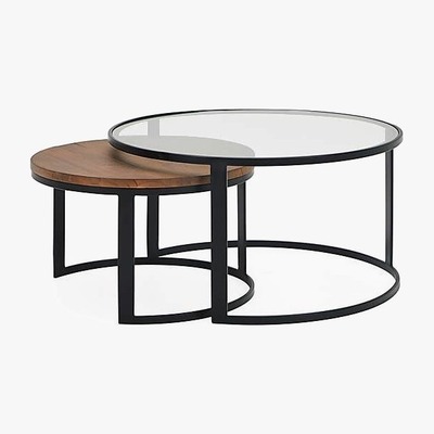 Dunelm Jackson Set of 2 Coffee Tables Pine